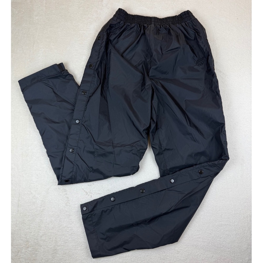 Vintage USA Olympic JCPenney Black Breakaway Snap Track Pants Mens Small 28-30